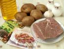Картошка с мясом в фольге в духовке Как запечь мясо с картошкой в духовке в фольге
